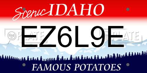 EZ6L9E Idaho License Plate