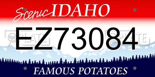 EZ73084 Idaho License Plate