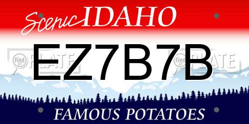 EZ7B7B Idaho License Plate