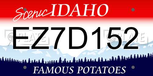 EZ7D152 Idaho License Plate