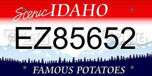 EZ85652 Idaho License Plate