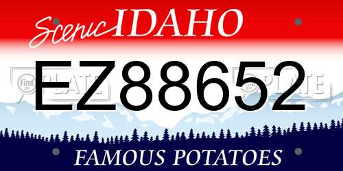 EZ88652 Idaho License Plate