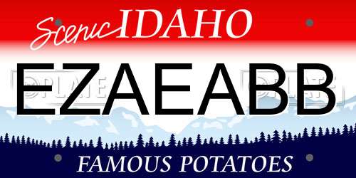 EZAEABB Idaho License Plate