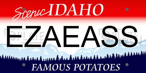 EZAEASS Idaho License Plate