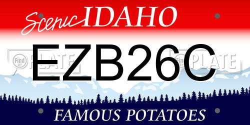 EZB26C Idaho License Plate