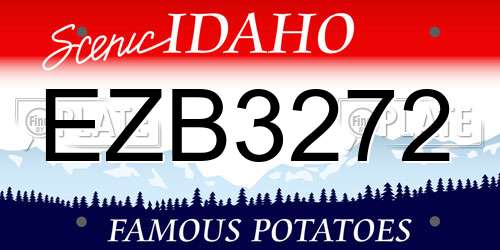 EZB3272 Idaho License Plate