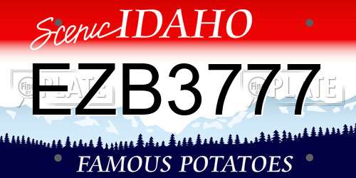 EZB3777 Idaho License Plate