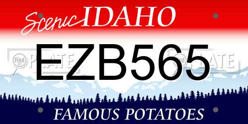 EZB565 Idaho License Plate