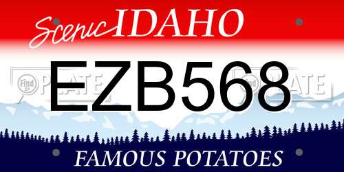 EZB568 Idaho License Plate