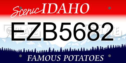 EZB5682 Idaho License Plate