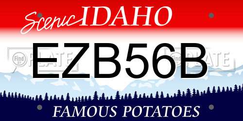 EZB56B Idaho License Plate