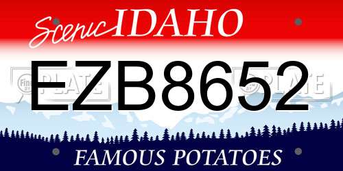 EZB8652 Idaho License Plate
