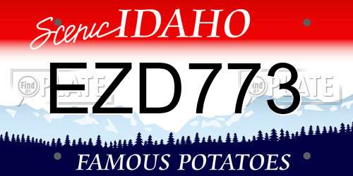 EZD773 Idaho License Plate