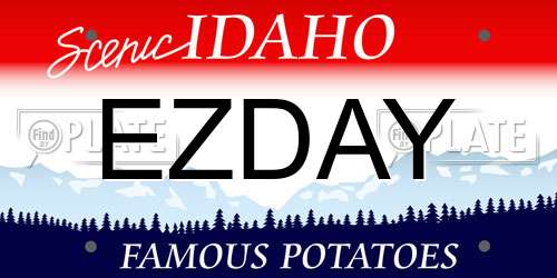 EZDAY Idaho License Plate