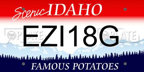 EZI18G Idaho License Plate