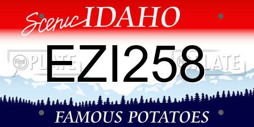 EZI258 Idaho License Plate