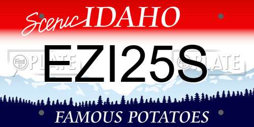 EZI25S Idaho License Plate