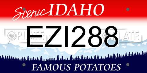 EZI288 Idaho License Plate