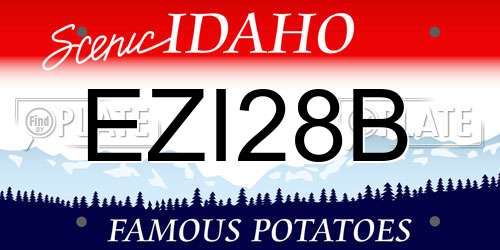 EZI28B Idaho License Plate