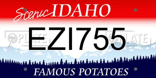EZI755 Idaho License Plate