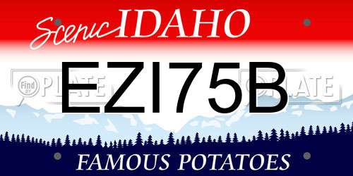 EZI75B Idaho License Plate