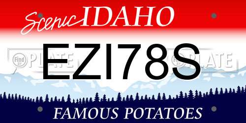 EZI78S Idaho License Plate