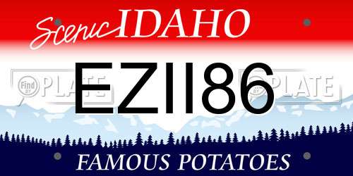 EZII86 Idaho License Plate