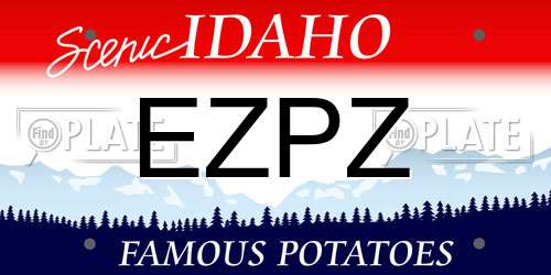 EZPZ Idaho License Plate