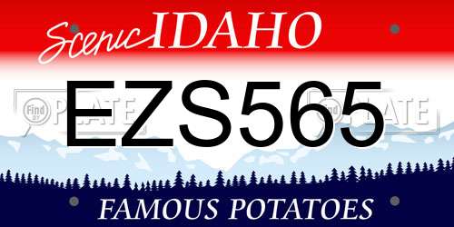 EZS565 Idaho License Plate
