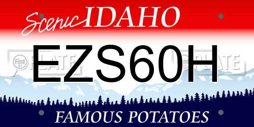 EZS60H Idaho License Plate
