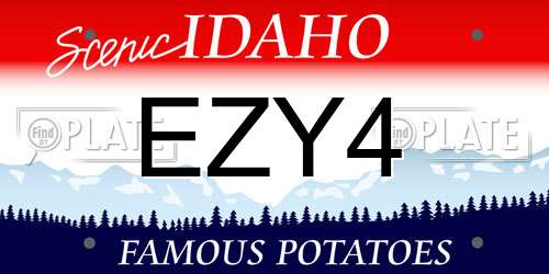 EZY4 Idaho License Plate