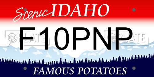 F10PNP Idaho License Plate