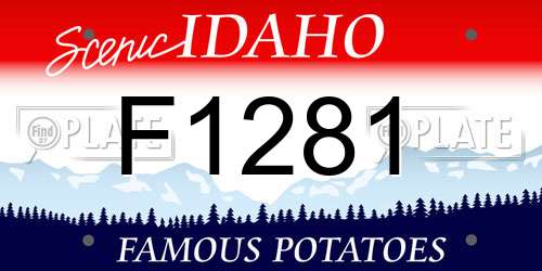 F1281 Idaho License Plate