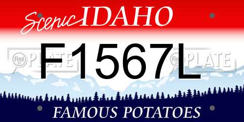 F1567L Idaho License Plate