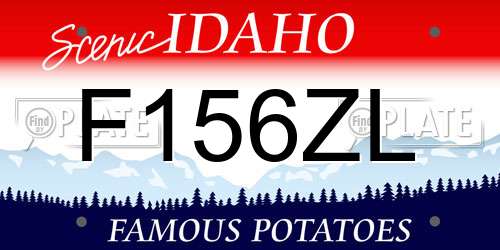 F156ZL Idaho License Plate