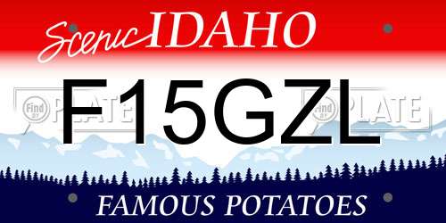 F15GZL Idaho License Plate