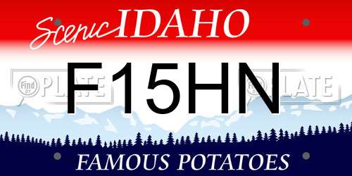 F15HN Idaho License Plate