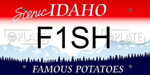 F1SH Idaho License Plate