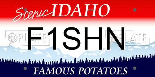 F1SHN Idaho License Plate
