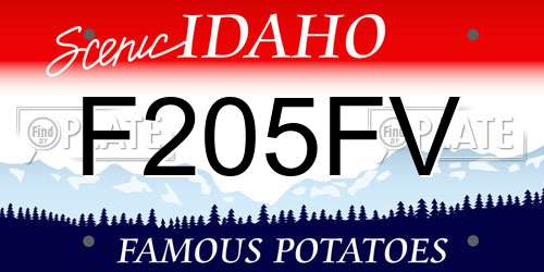 F205FV Idaho License Plate