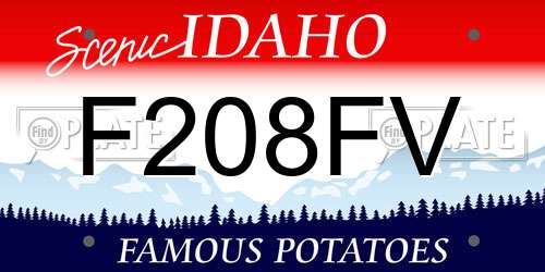 F208FV Idaho License Plate