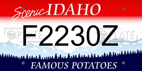 F2230Z Idaho License Plate