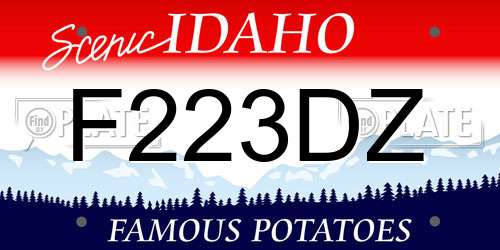 F223DZ Idaho License Plate