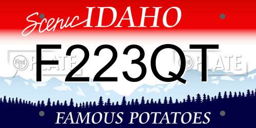 F223QT Idaho License Plate