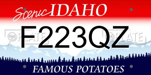 F223QZ Idaho License Plate