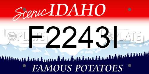 F2243I Idaho License Plate