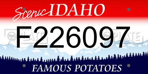 F226097 Idaho License Plate