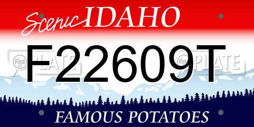 F22609T Idaho License Plate