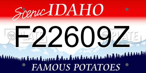 F22609Z Idaho License Plate