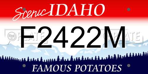 F2422M Idaho License Plate